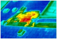 Flat roof water ingress thermal imaging